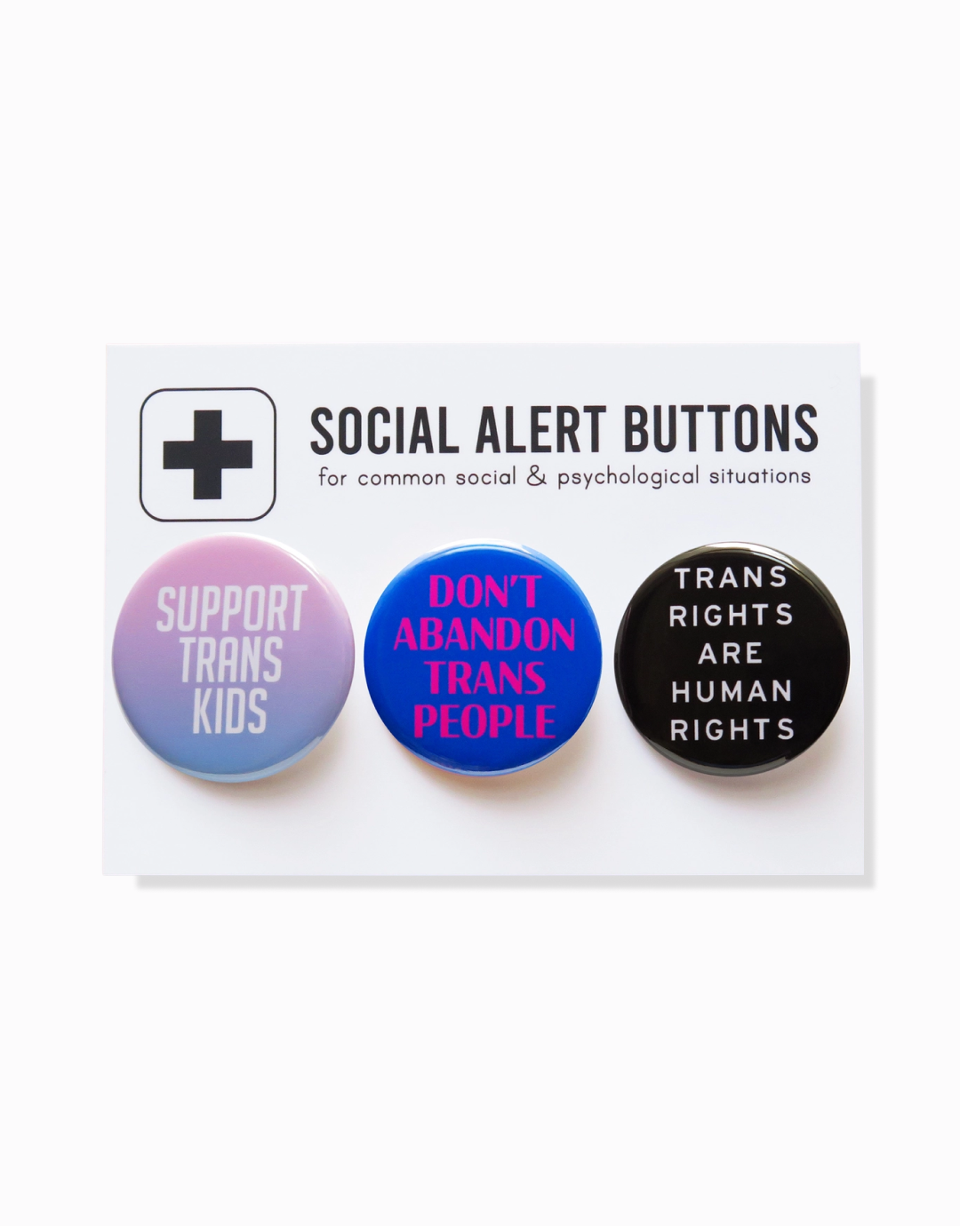 Trans Rights Buttons 3-pack