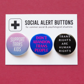 Trans Rights Buttons 3-pack