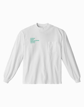 Forever LA Long-Sleeve Pocket Tee - White